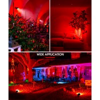 Lohas Red Spotlight Outdoor Red Led Spot Lights For Yard Auto Onoff 5W 120V Landscape Lighting For House Holiday Trees Dec