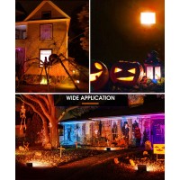 Lohas Orange Led Flood Light Outdoor, ???????? ????/?????? 50W Plug In Flood Lights, Ip66 Waterproof Halloween Decorations, 2200Lm Halloween Lights For Yard, Garage, Party, Ul Listed, 2 Pack