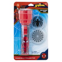 Spiderman Handheld Flashlight Projector Light With 3 Count Character Lens - Halloween Safety Trick Or Treat, Night Light, Stocking Stuffer Or Play