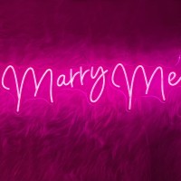 Rose Red Super Large Neon Signs Will You Marry Me For Wedding Proposal Marry Me Sign Led Neon Light Sign Decor For Engagement Bi