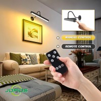 Jofios Battery Operated Wireless Black Wireless Picture Light Remote Control Adjustable Brightness And Color Temperature I