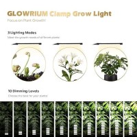 Glowrium Plant Light Led Grow Lights For Indoor Plants Clip Plant Light With Lcd Display Timer Full Spectrum Suitable For Any