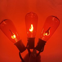 Flicker Flame Light Bulbs Halloween St40 Orange Flickering Replacement Bulbs With A Flickering Orange Glow For Halloween Outdoo