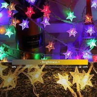 Minetom Star String Lights Plug In 33 Ft 100 Led Star Fairy String Lights With Remote And Timer Waterproof For Bedroom Tent L