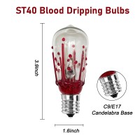 Halloween St40 Light Bulbs St40 Clear Flickering Replacement Bulbs With E17 Intermediate Base Edison Bulbs For St40 Halloween O