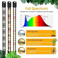 Wolezek Grow Lights For Indoor Plants Full Spectrum Led Grow Light With Adjustable Stand And Sturdy Clip 5Heads Plant Grow Li