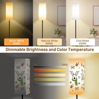 Smart Rgb Floor Lamp For Living Room Bedroom Modern Led Standing Tall Lamp Wifi Music Smart Corner Lamp With Remote Control