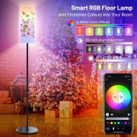 Smart Rgb Floor Lamp For Living Room Bedroom Modern Led Standing Tall Lamp Wifi Music Smart Corner Lamp With Remote Control