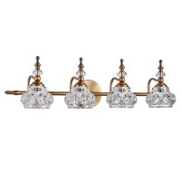 Djfhko Vintage Bathroom Light Fixtures 4 Light Vanity Lighting Fixtures Brass Bathroom Vanity Light