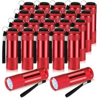 Vihose 20 Pcs Mini Flashlights Bulk Bright Aluminum Handheld Flash Light With Lanyard Small Led Flashlights For Kids Night Read