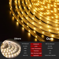 50Ft Solar Led Strip Lights Outdoor 540 Led Long Strip Lights Ip68 Fully Waterproof Acrylic Tape With Remote Selfadhesive Cut