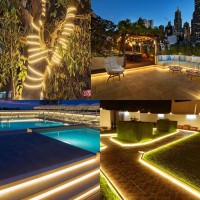 50Ft Solar Led Strip Lights Outdoor 540 Led Long Strip Lights Ip68 Fully Waterproof Acrylic Tape With Remote Selfadhesive Cut