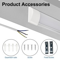 Colmeguna 2 Packs 4Ft Led Batten Light Ultrathin Ceiling Surface Mounted Light 40W Day Light 4000K Ip20 Led Ceiling Light