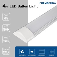 Colmeguna 2 Packs 4Ft Led Batten Light Ultrathin Ceiling Surface Mounted Light 40W Day Light 4000K Ip20 Led Ceiling Light