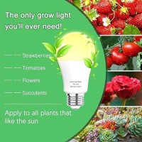 Wiyifada 12 Pack Full Spectrum Grow Light Bulbs A19 Grow Lights For Indoor Plants Nodimmable E26 9W Grow Bulb Replace Up To 100