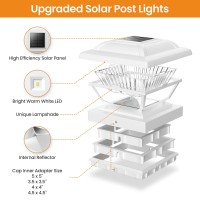 Eleclink Solar Post Cap Lights 12 Pack Warm White Solar Outdoor Post Lights Waterproof Fence Post Lights Solar Powered Fit 35