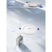 Lediary 24 Pack 5Cct Led Recessed Lighting 4 Inch With Junction Box 2700K6000K Selectable Led Can Lights 9W Eqv 75W 750Lm Br