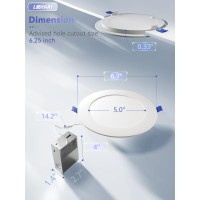 Lediary 24 Pack 5Cct Led Recessed Lighting 6 Inch With Junction Box 2700K6000K Selectable Led Can Lights 9W Eqv 75W 750Lm Br