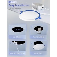 Lediary 24 Pack 5Cct Led Recessed Lighting 6 Inch With Junction Box 2700K6000K Selectable Led Can Lights 9W Eqv 75W 750Lm Br