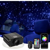 Amki Upgraded 16W Starlight Headliner Kit Twinklesound Activated 550Pcs 003In 131Ft Cable Sound Activated Appbluetooth Remot