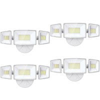 Onforu 4 Packs 60W Flood Lights Outdoor 6000Lm Super Bright Security Lights 3 Adjustable Heads Ip65 Waterproof 6500K Wall Mo