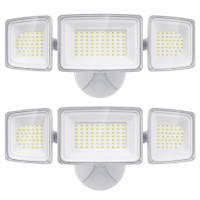 Onforu 100W Flood Lights Outdoor 2 Packs Outdoor Security Lights 9000Lm 6500K Led Outdoor Flood Light Fixture 3 Adjustable He