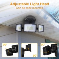 Onforu 60W Flood Lights Outdoor 4 Packs 6000Lm Super Bright Security Lights 3 Adjustable Heads Ip65 Waterproof 6500K Wall Mo