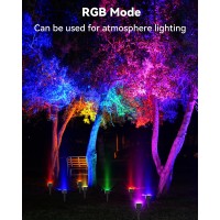 Fabstyl Solar Spot Lights Outdoor, Solar Landscape Lights Color Changing Led Lights Waterproof Ip65 Solar Spotlights Outdoor Wall Lights For Yard Pool Garden Tree(2 Pack)