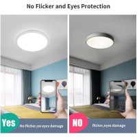 Delipop 6 Pack 12 Inch Ceiling Light, 24W Surface Flat Led Ceiling Light For Indoor/Outdoor, Ip54 Waterproof Round Ceiling Light Fixture