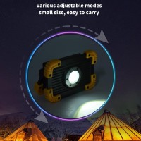 Led Work Light Portable Spotlight Usb Rechargeable Led Flood Light White Light Camping Light With 6 Gear Adjustable Bracket Emergency Flood Light For Outdoor