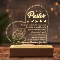 Kaayee Pastor Appreciation Gifts For Men, Engraved Night Light Pastor Gifts For Men Pastor Birthday Gifts Ideal, Unique Thank You Gift For Pastor Birthday Pastor Day Thanksgiving Christmas