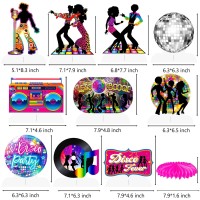 10Pcs 70S Disco Honeycomb Centerpieces Disco Fever Party Decorations Dancing Queen Party Table Centerpieces 70S Party Supplies 1