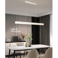 Led Dimmable Hanging Lamp Dining Table Modern Pendant Lamp With Remote Control Led Pendant Lamp Restaurant Office Office Office Living Room Kitchen Light (White, W150Cm)