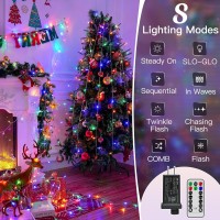 Shineshine Christmas Lights 197Ft 600Led Waterproof 8 Lighting Modes String Lights With Remote And Timer Xmas Lights For Indoo