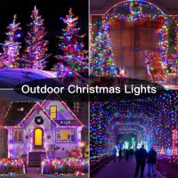 Shineshine Christmas Lights 197Ft 600Led Waterproof 8 Lighting Modes String Lights With Remote And Timer Xmas Lights For Indoo