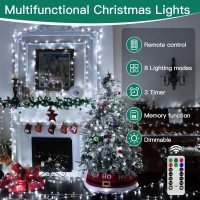 Christmas Lights 328Ft 1000Led 8 Lighting Modes White String Lights With Remote Christmas Lights For House Wedding Xmas Party