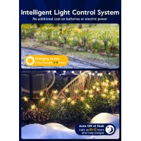 Star Christmas Pathway Lights 4 Pack 48 Led Firefly Solar Garden Lights With 2 Lighting Modes Waterproof Solar Walkway Lights