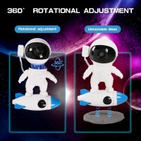 Astronaut Galaxy Projector,4K Hd Star Projector Galaxy Light For Bedroom, 13 Sky Movie Discs, Colorful Glow Rocket And 2 Timers, 360Kids Night Light Projector For Birthdays