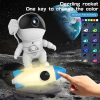 Astronaut Galaxy Projector,4K Hd Star Projector Galaxy Light For Bedroom, 13 Sky Movie Discs, Colorful Glow Rocket And 2 Timers, 360Kids Night Light Projector For Birthdays