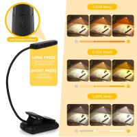 Led Rechargeable Book Light For Reading And Studying In Bedroom Or Dormitory Eye Caring 9 Modes Stepless Dimming Brightness 9