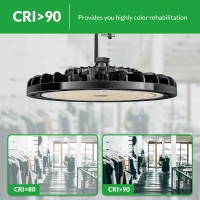 200W Ufo Led High Bay Light 2Pcs 28000 Lm With Us Plug 5Ft Cable 5000K Commercial Industrial Warehouse Shop Factory Barn Gara