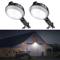 Yihuven 2Pcs Led Barn Light Outdoor Dusk To Dawn 150W 150Angle Adjustable 20000Lm 6500K Daylight Ip66 Waterproof Security Lam