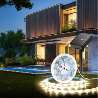 Ytdrgb Solar Led Strip Lights 196 Ft 180 Led Solar Powered Led Strip Lights 8 Lighting Mode Auto On Or Off Solar Led Strip Li