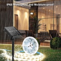 Ytdrgb Solar Led Strip Lights 196 Ft 180 Led Solar Powered Led Strip Lights 8 Lighting Mode Auto On Or Off Solar Led Strip Li