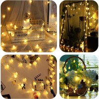 Loende Battery Operated Globe String Lights 16Ft Waterproof 30 Led 8 Modes Outdoor String Lights Crystal Ball String Light With