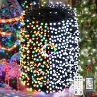 Lyhope Christmas Lights, 328Ft 1000 Led Christmas Fairy Lights, White & Multi Color Changing String Lights, With Remote 11 Modes 30V Xmas Tree Lights For Patio Yard Party Indoor Outdoor Decor