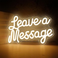 Leave A Message Neon Signs Wall Decor Wedding Audio Guestbook Led Neon Sign Wedding Reception Signage Welcome Sign Usb Powere