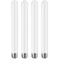 Leools E26 Led Light Bulb T30 11.8Inch Long Tubular Matt Opal Porcelain Dimmable Frosted Led Light Bulb,E26 Edison Bulb 12W Equal 100 Watt Light Bulb 2700K Warm White, Cri90+,1000Lm,4 Packs