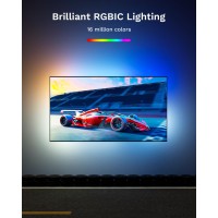 Lytmi Tv Led Backlight With Hdmi 2.0 Sync Stick Immersive Rgbic Backlight For 25-55 Inch Tvs Plug And Play Cuttable Tv Light Strips Sync Tv Lights For Games Music Movies