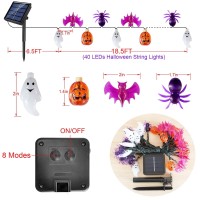 Dontsri Solar Powered Halloween Lights 40 Led 8 Modes Waterproof Auto Onoff Outdoor Use